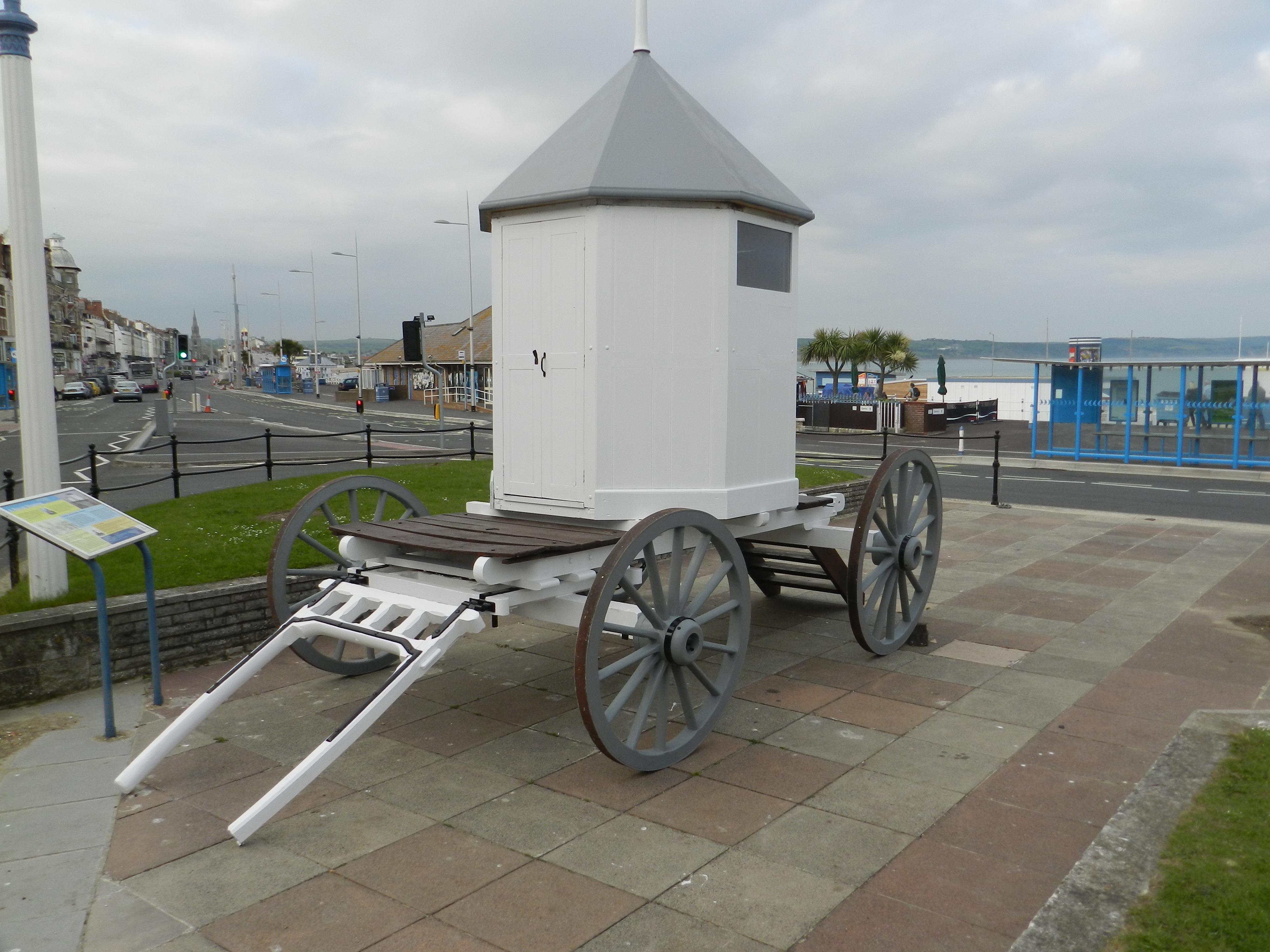 Weymouth seafront King III's Bathing Machine returns to the